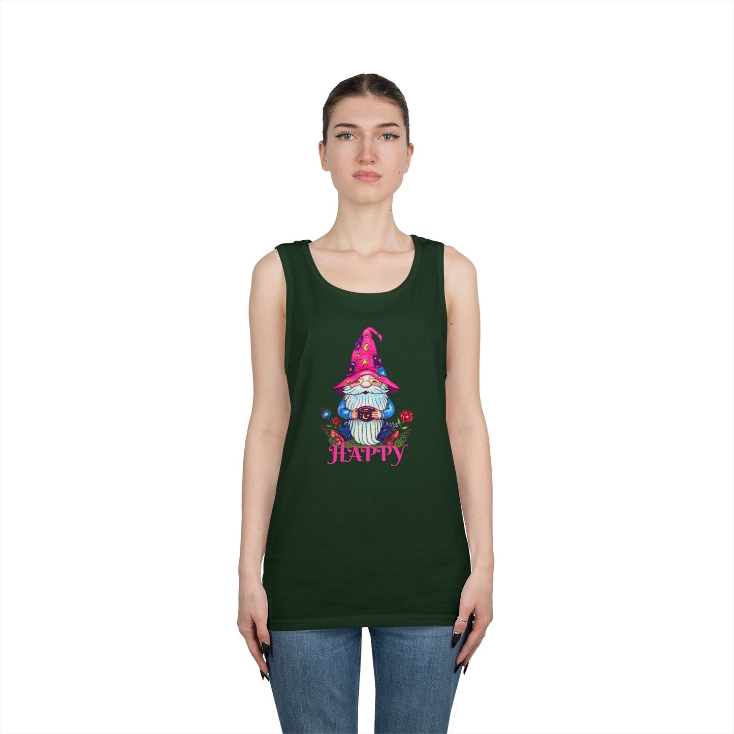 Happy Gnome Unisex Heavy Cotton Tank Top