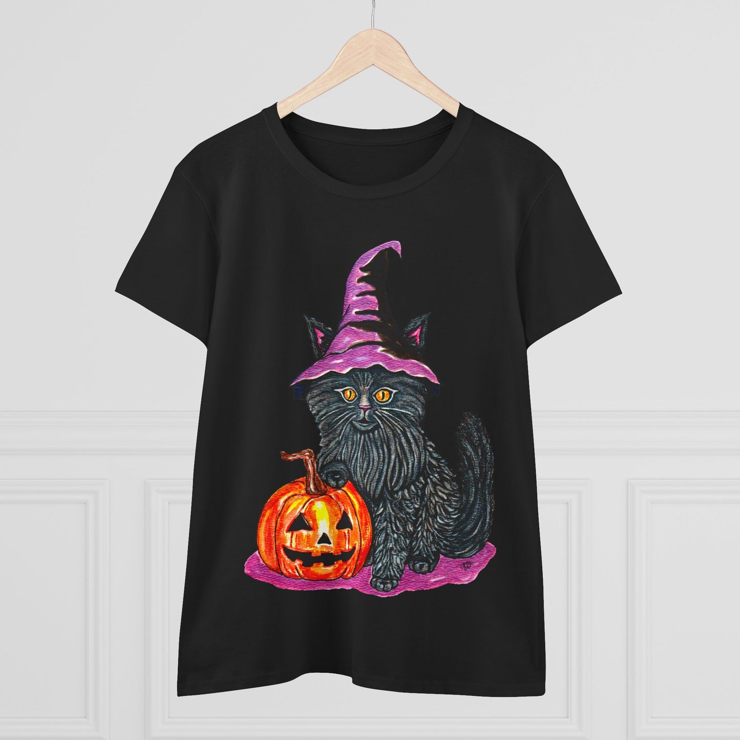 Halloween Kitty Women's Midweight Cotton Tee