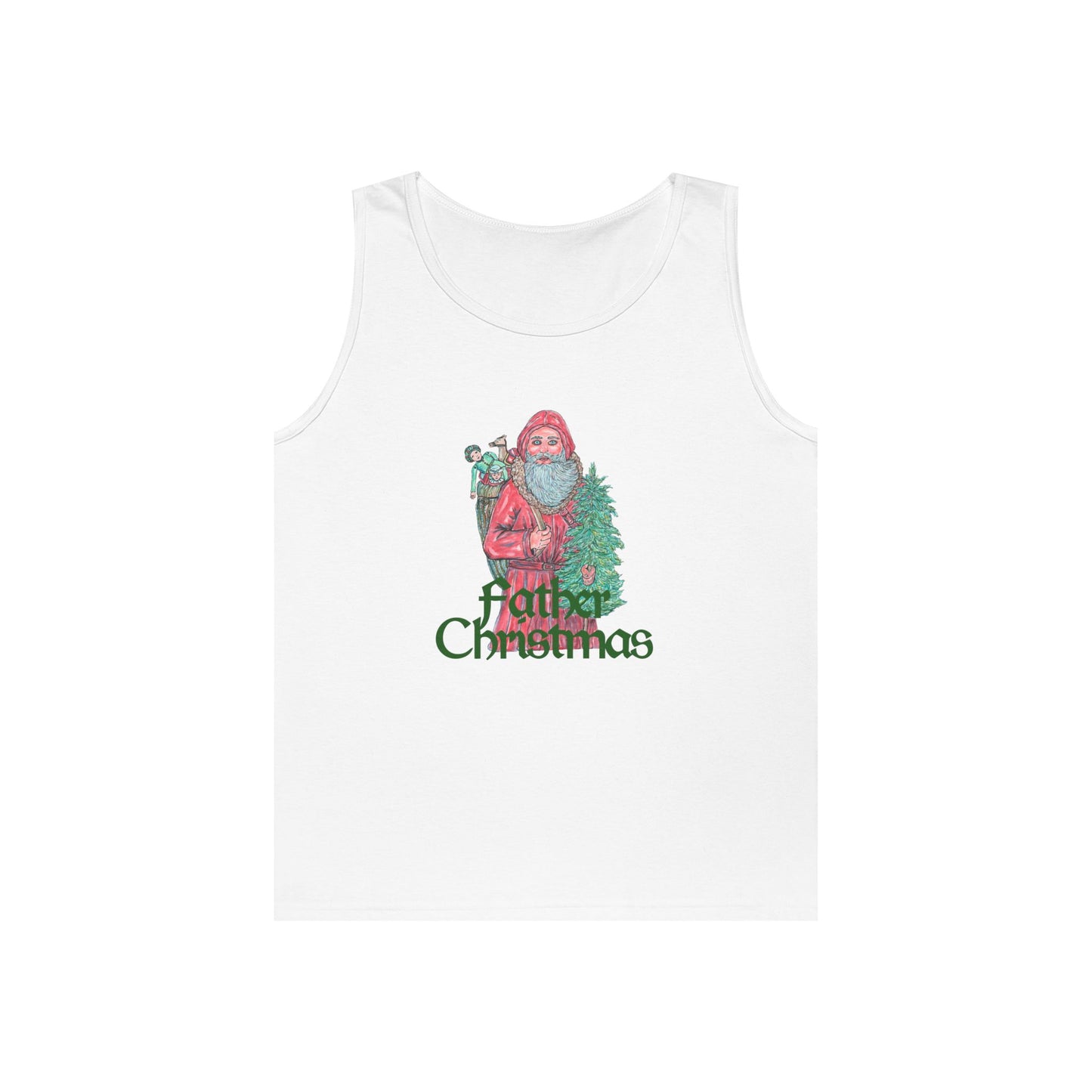 Father Christmas Unisex Heavy Cotton Tank Top