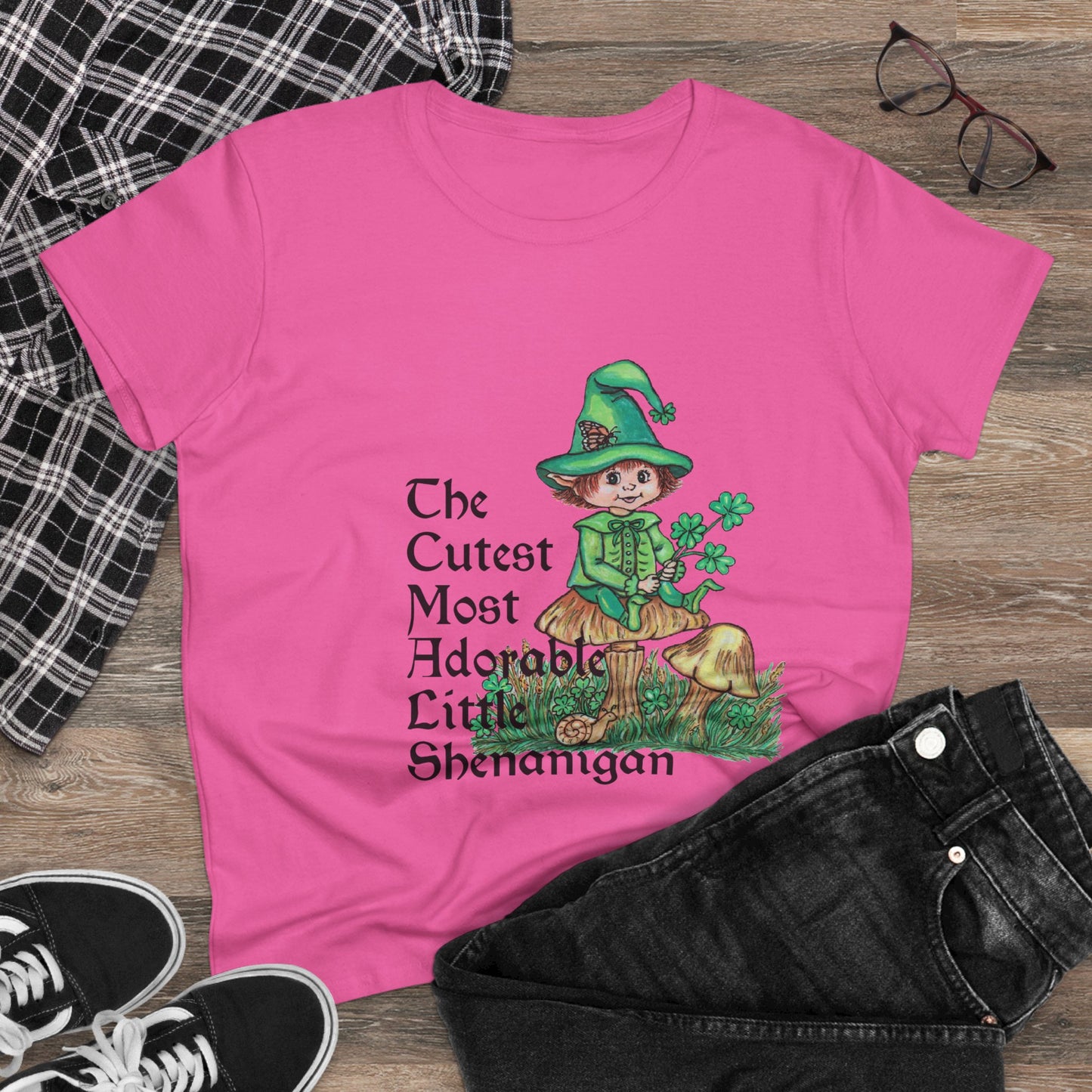 Cutest Leprechaun Women's Midweight Cotton Tee