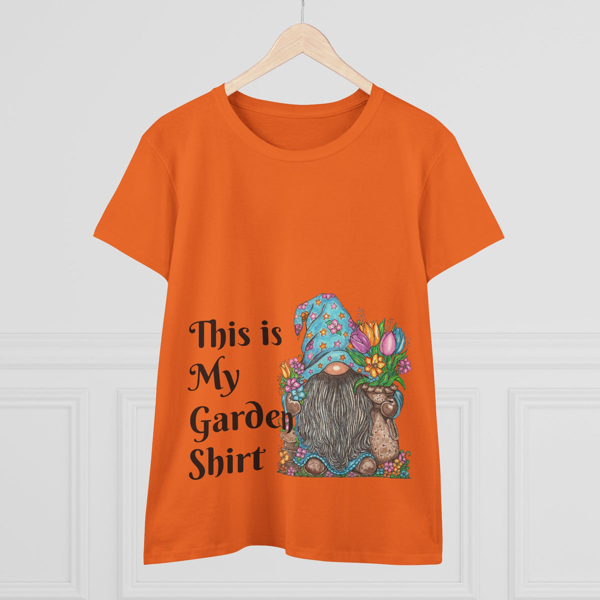Gardening Gnome Women's Midweight Cotton Tee