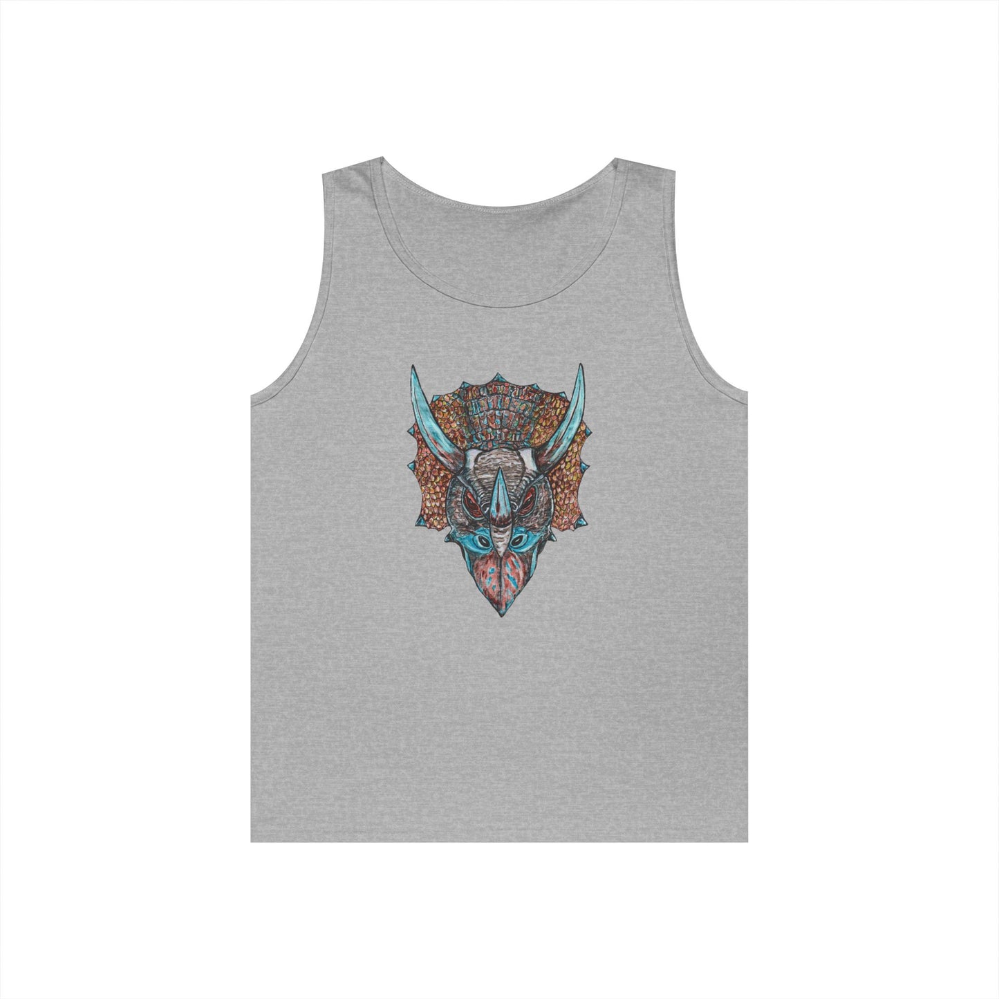 Triceratops Unisex Heavy Cotton Tank Top