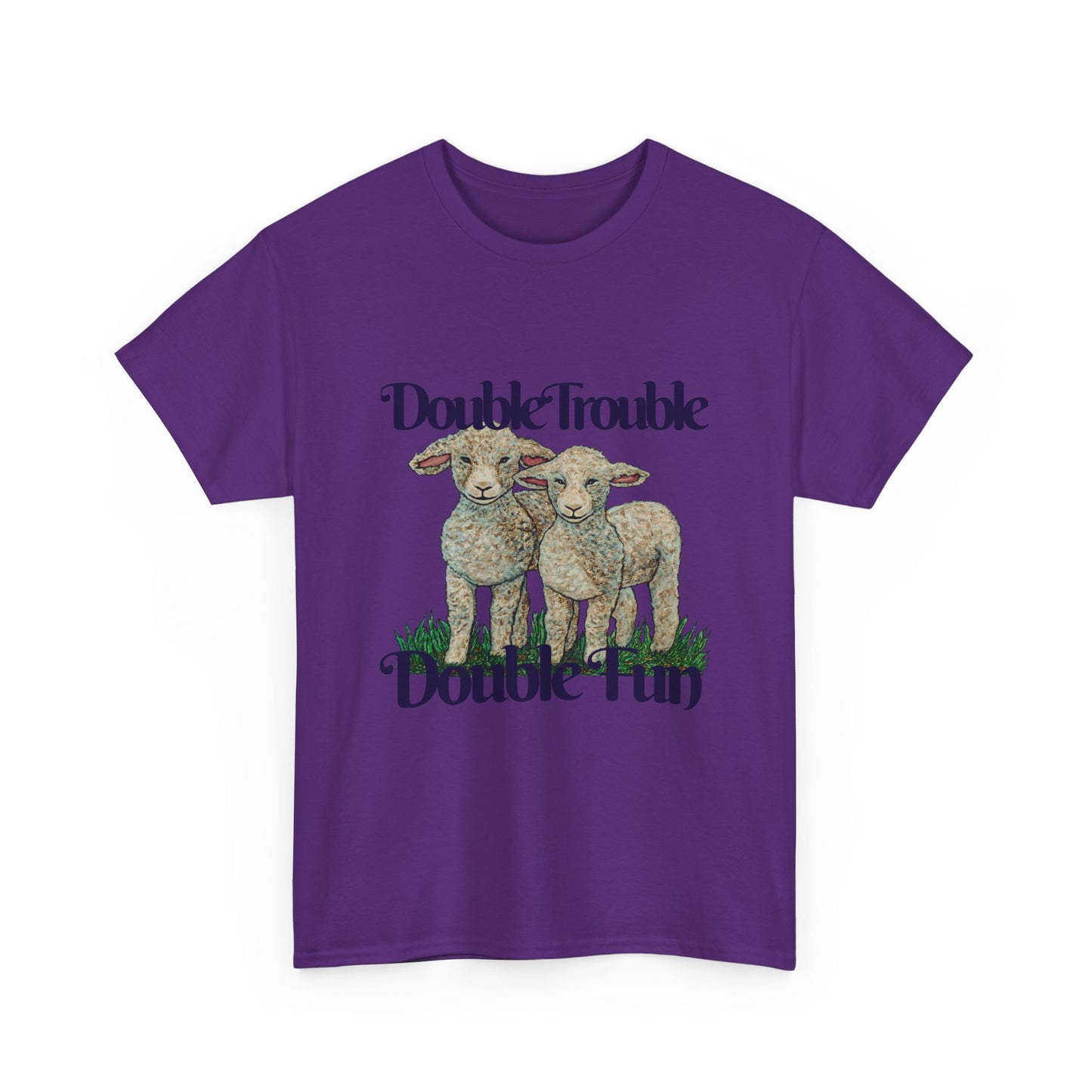 Double Trouble Double Fun Unisex Heavy Cotton Tee