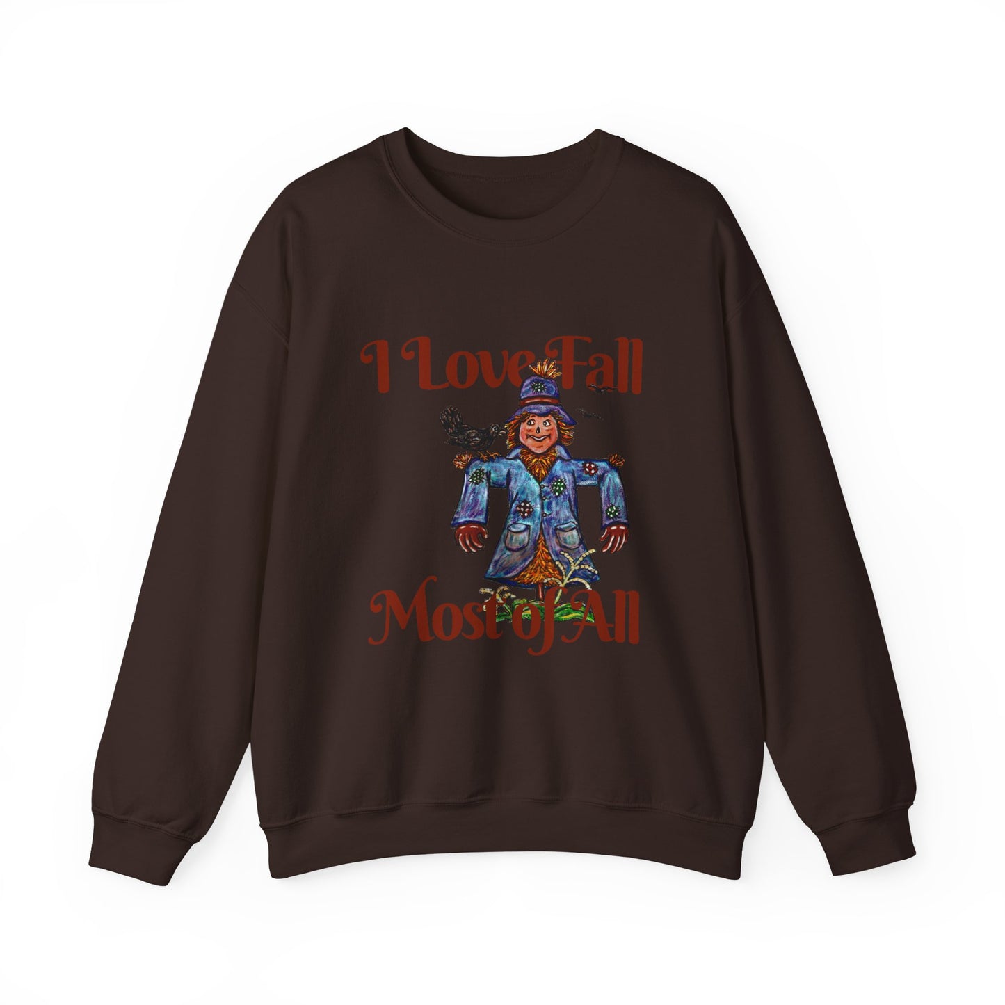 I Love Fall Most of All Unisex Heavy Blend™ Crewneck Sweatshirt