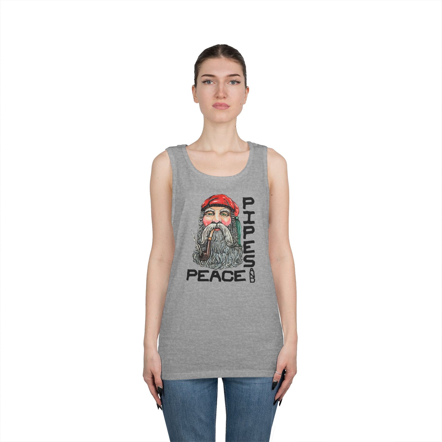 Pipes and Peace Unisex Heavy Cotton Tank Top