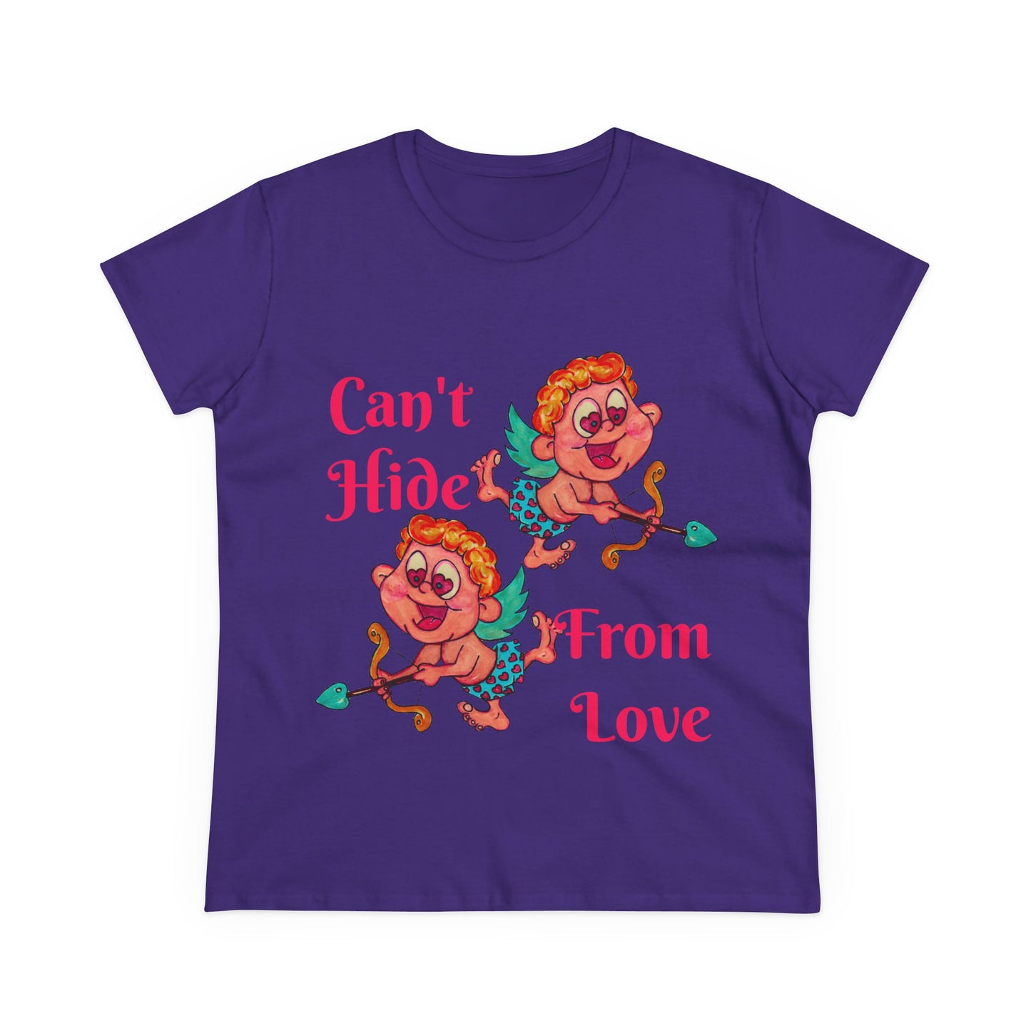 Can't Hide From Love Women's Midweight Cotton Tee