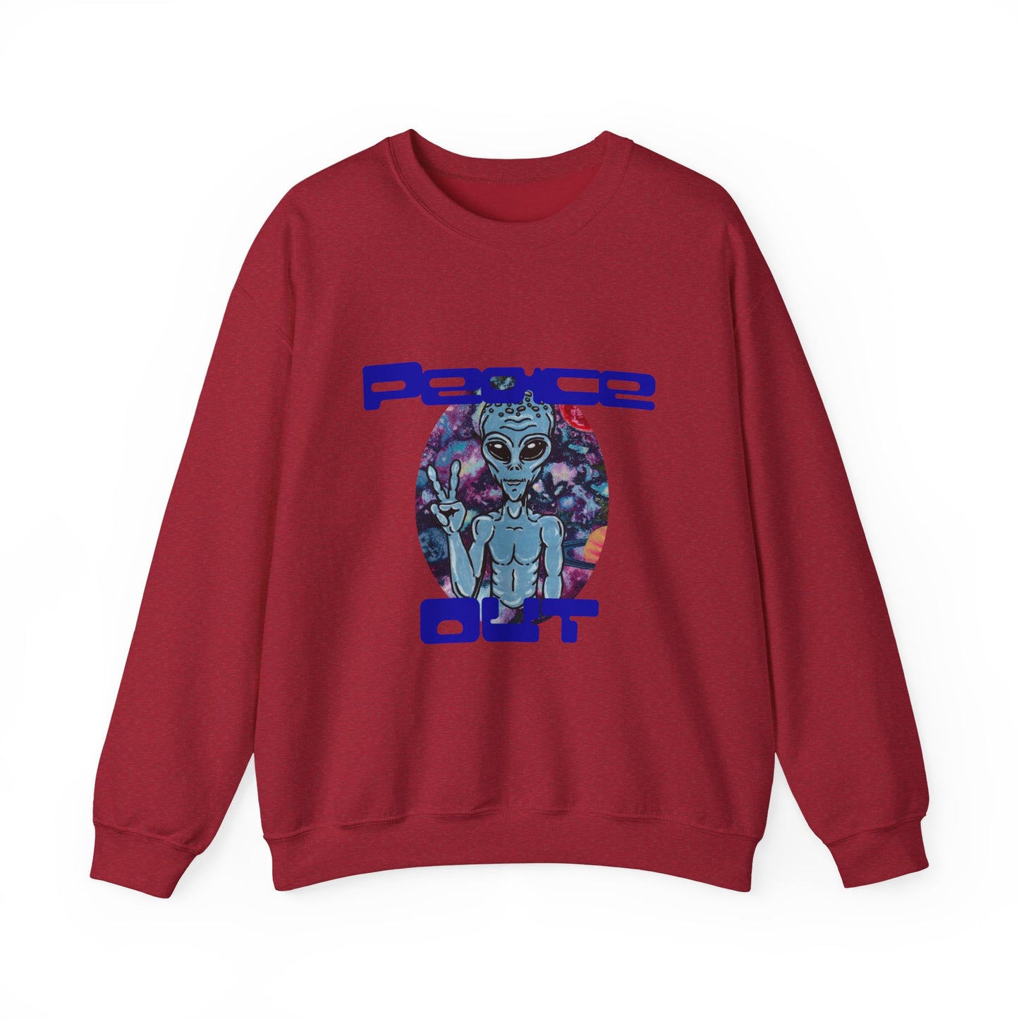 Peace Out Unisex Heavy Blend™ Crewneck Sweatshirt