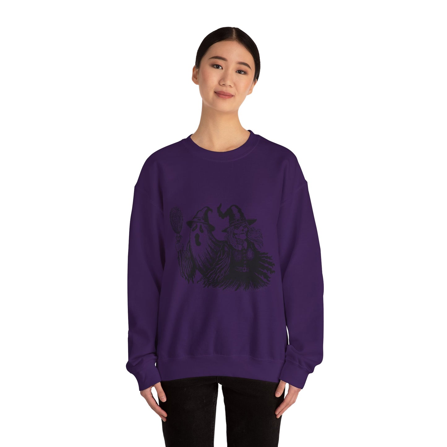 Ghost and Witch Unisex Heavy Blend™ Crewneck Sweatshirt