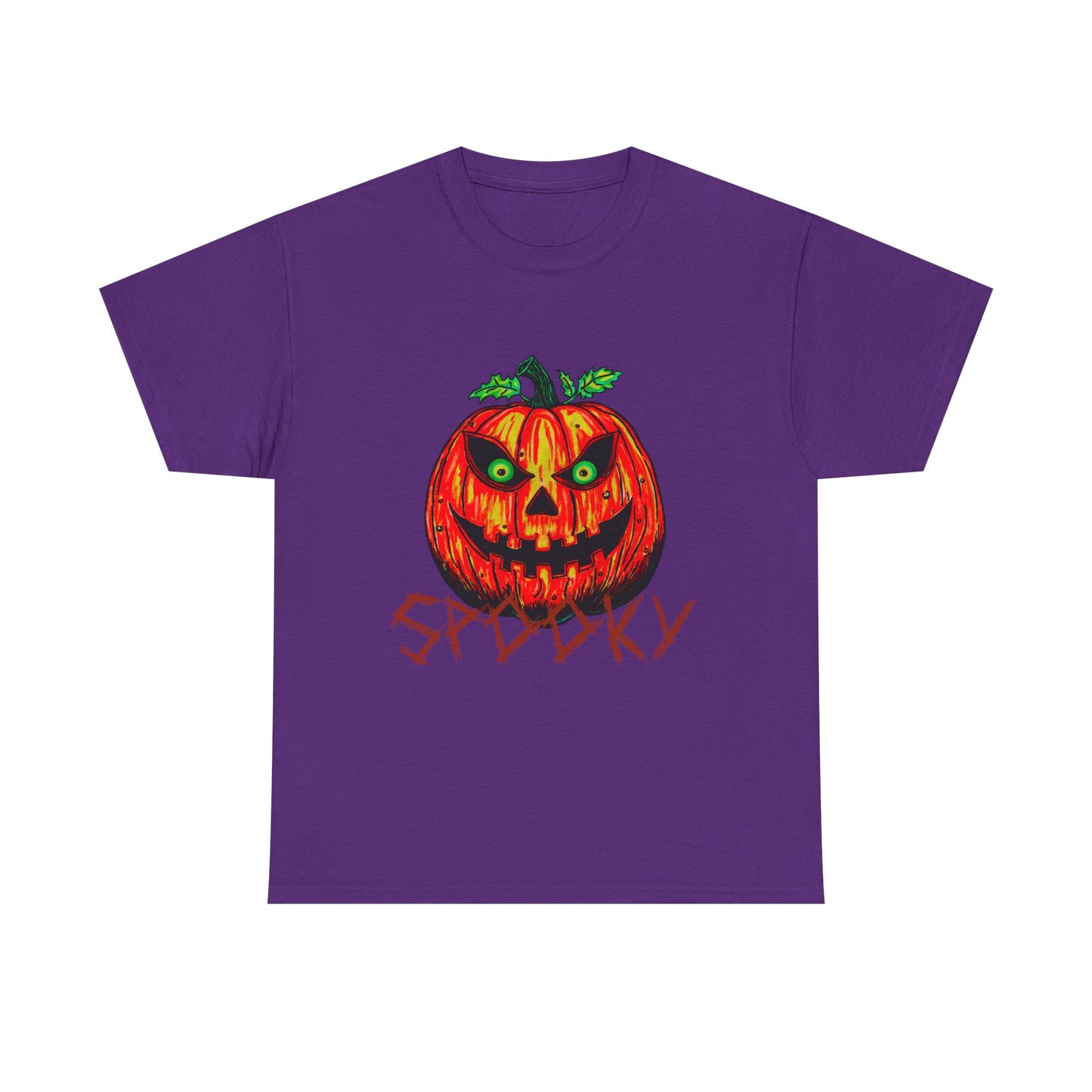 Spooky Jack-o-Lantern Unisex Heavy Cotton Tee