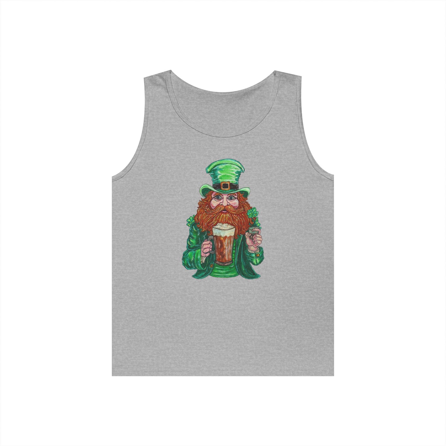 Drunken Leprechaun Unisex Heavy Cotton Tank Top