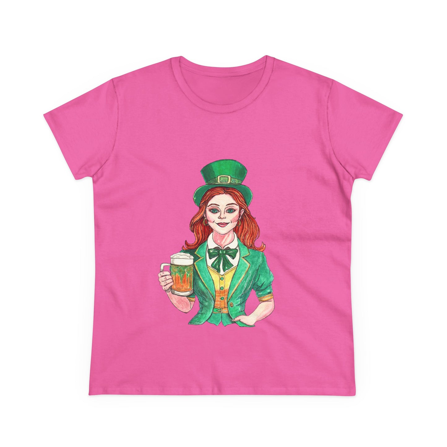 Paddy's Day Cheers Women's Midweight Cotton Tee