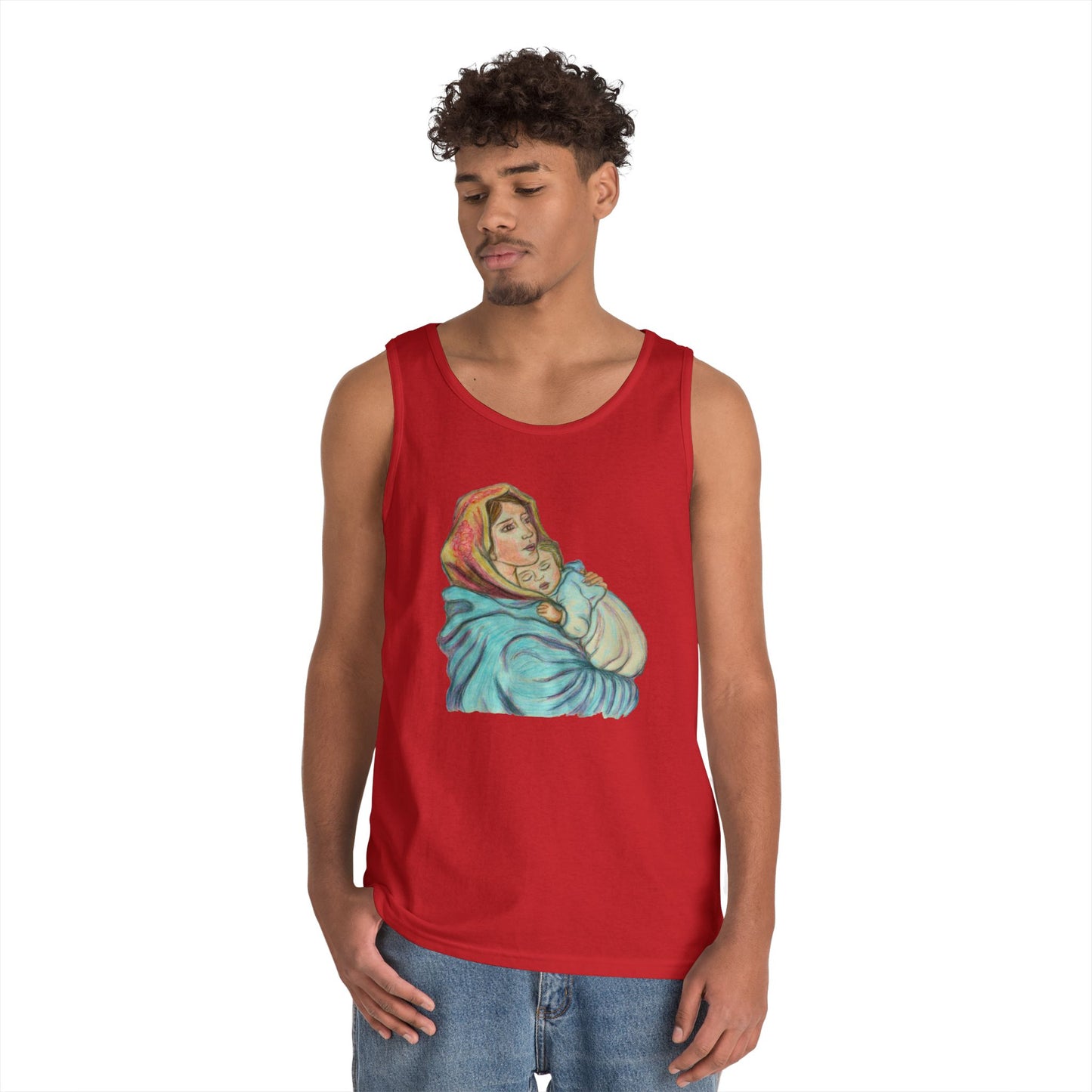 Mother and Child Unisex Heavy Cotton Tank Top