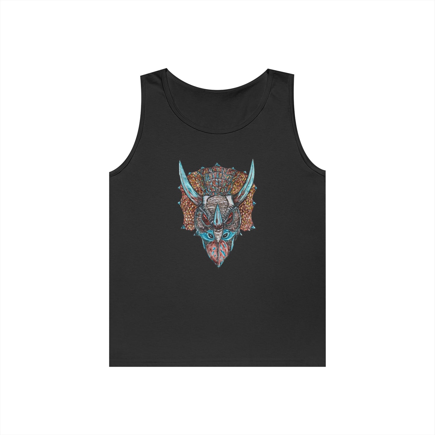 Triceratops Unisex Heavy Cotton Tank Top