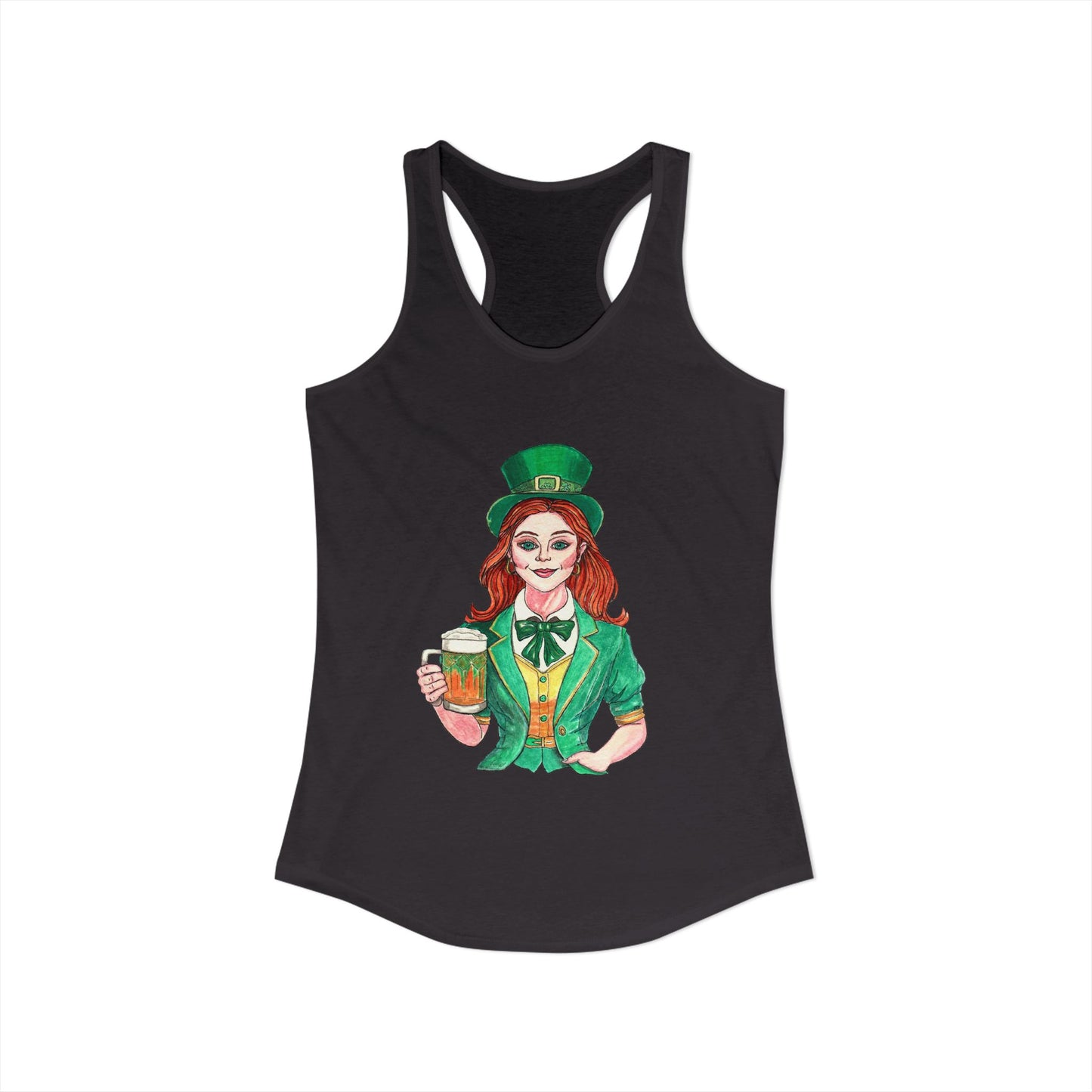 Paddys Day Cheers Women's Ideal Racerback Tank