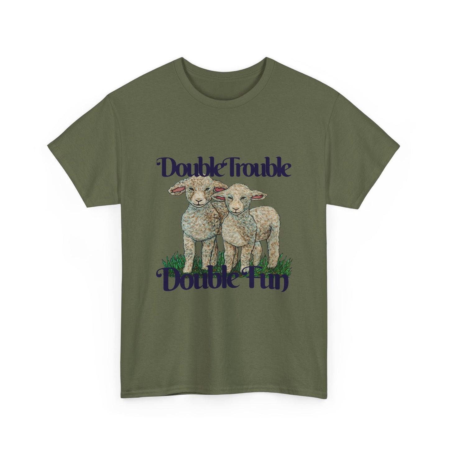 Double Trouble Double Fun Unisex Heavy Cotton Tee