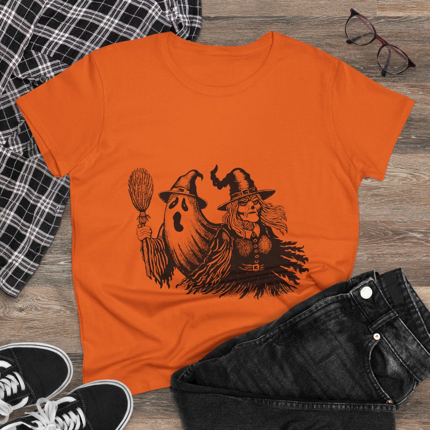 Witch and Ghost Women's Midweight Cotton Tee
