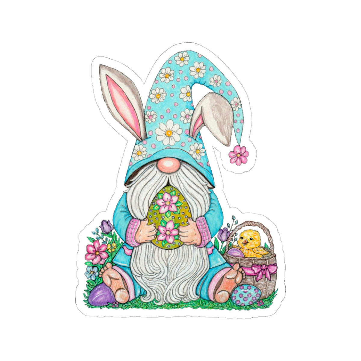 Easter Gnome Kiss-Cut Stickers