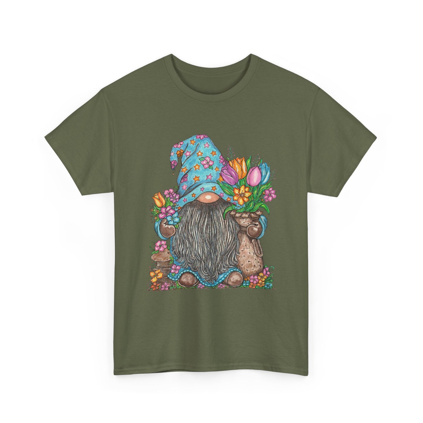 Gardening Gnome Unisex Heavy Cotton Tee