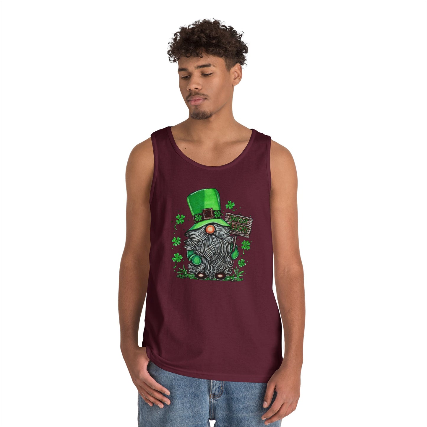 Gnomish Leprechaun Unisex Heavy Cotton Tank Top