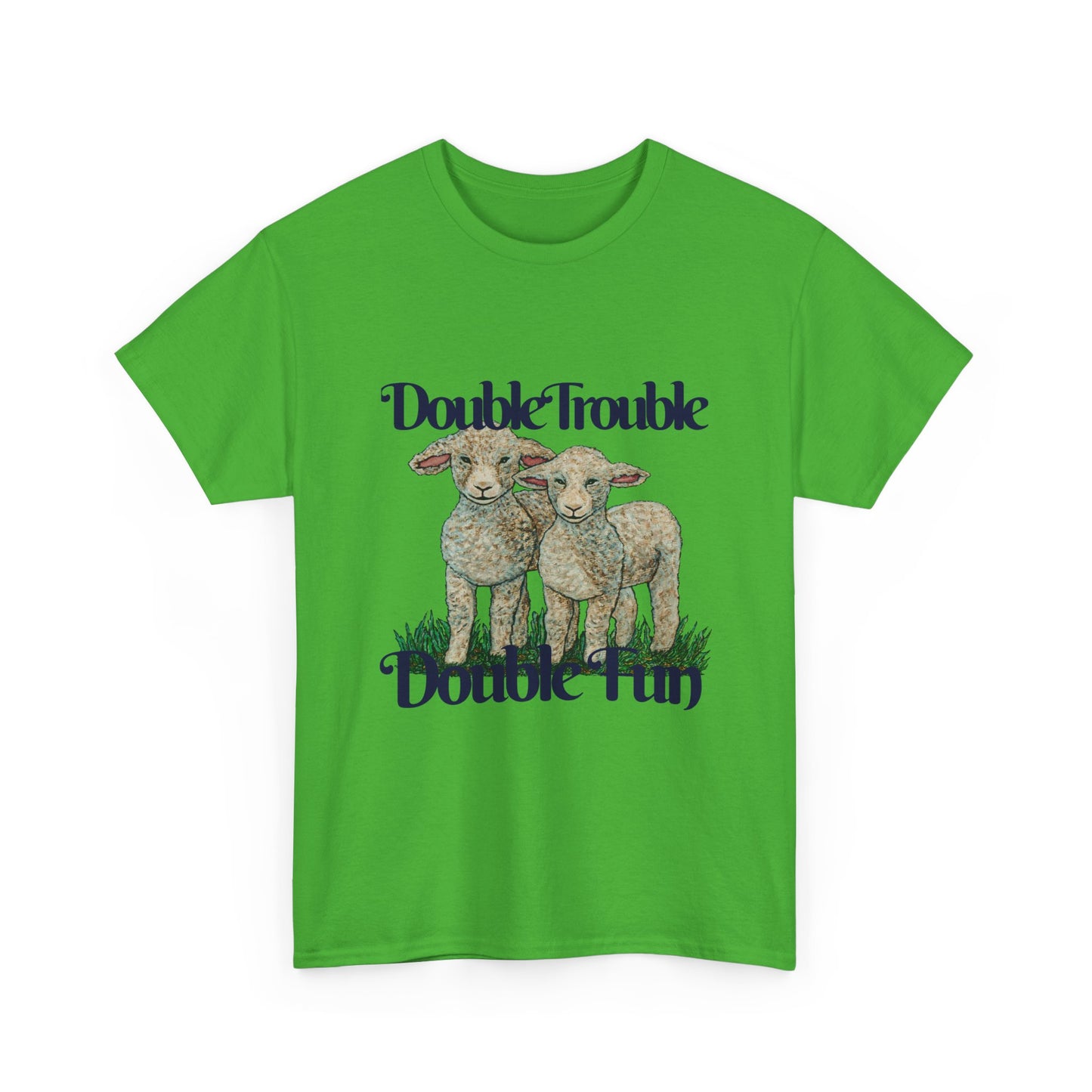 Double Trouble Double Fun Unisex Heavy Cotton Tee