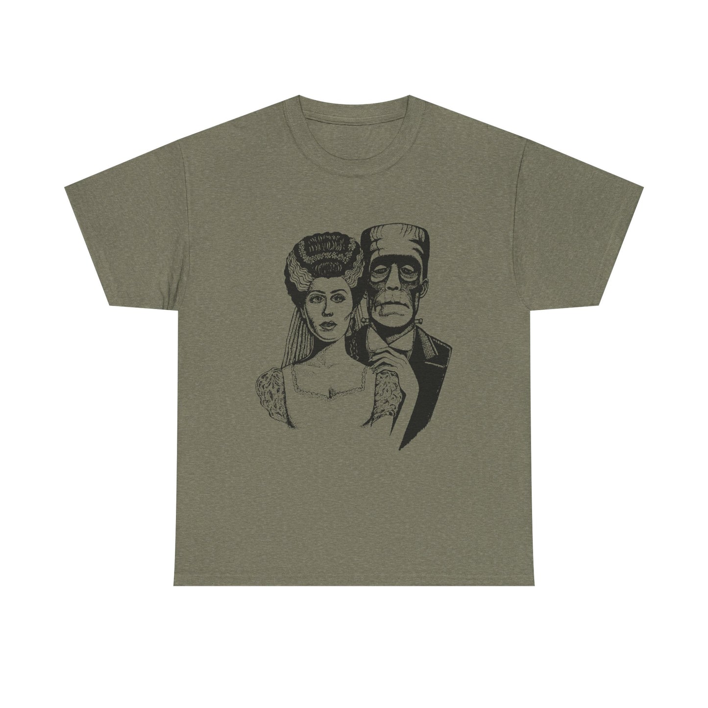 Frankenstein and Bride Unisex Heavy Cotton Tee