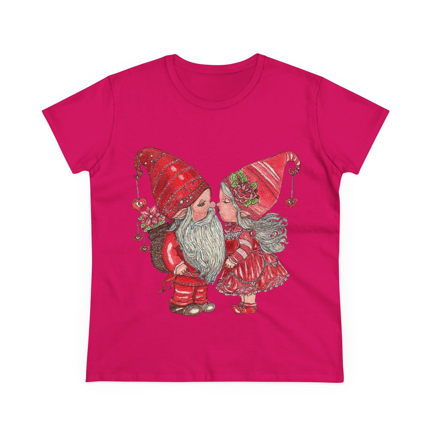 Gnome Lovers Women's Midweight Cotton Tee