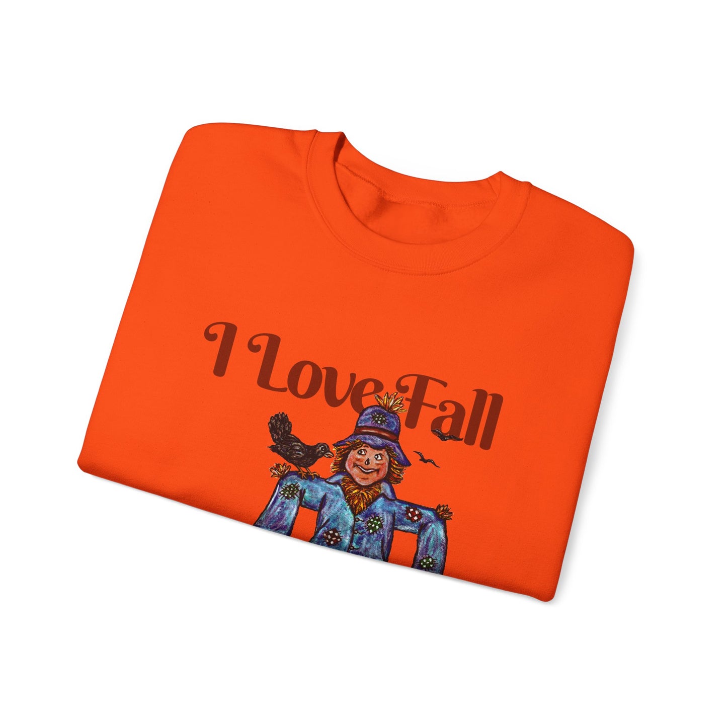 I Love Fall Most of All Unisex Heavy Blend™ Crewneck Sweatshirt