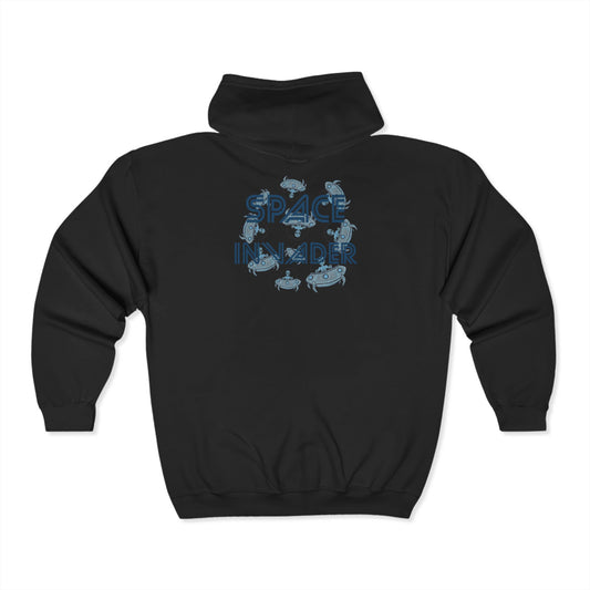 Space Invader Unisex Heavy Blend™ Full Zip Hooded Sweatshirt
