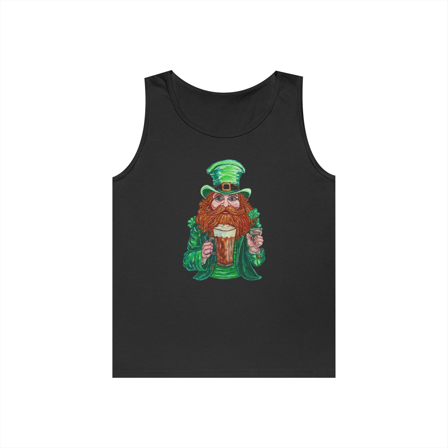 Drunken Leprechaun Unisex Heavy Cotton Tank Top