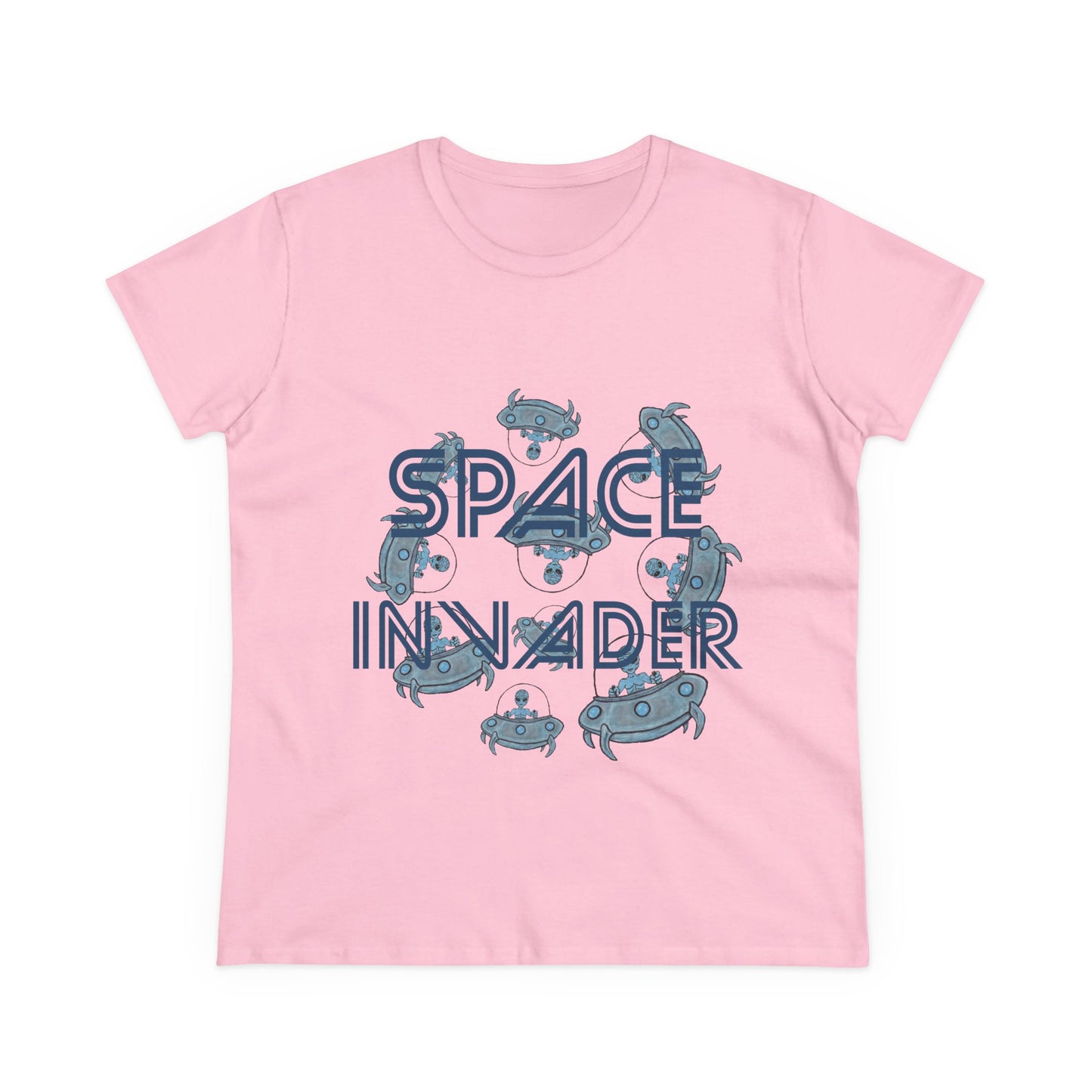 Space Invader Women's Midweight Cotton Tee