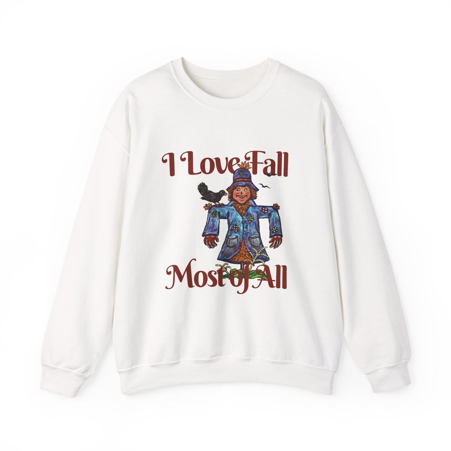 I Love Fall Most of All Unisex Heavy Blend™ Crewneck Sweatshirt