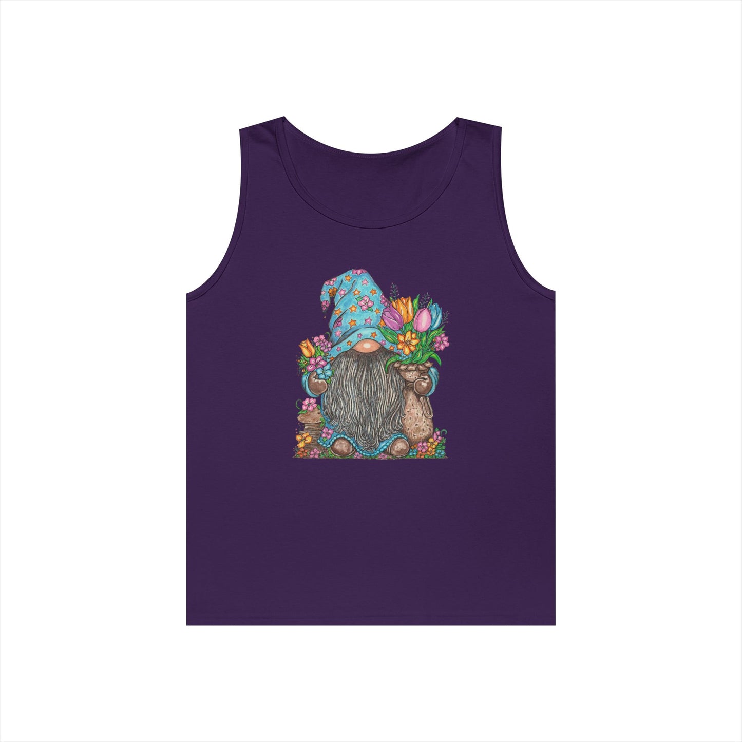 Gardening Gnome Unisex Heavy Cotton Tank Top