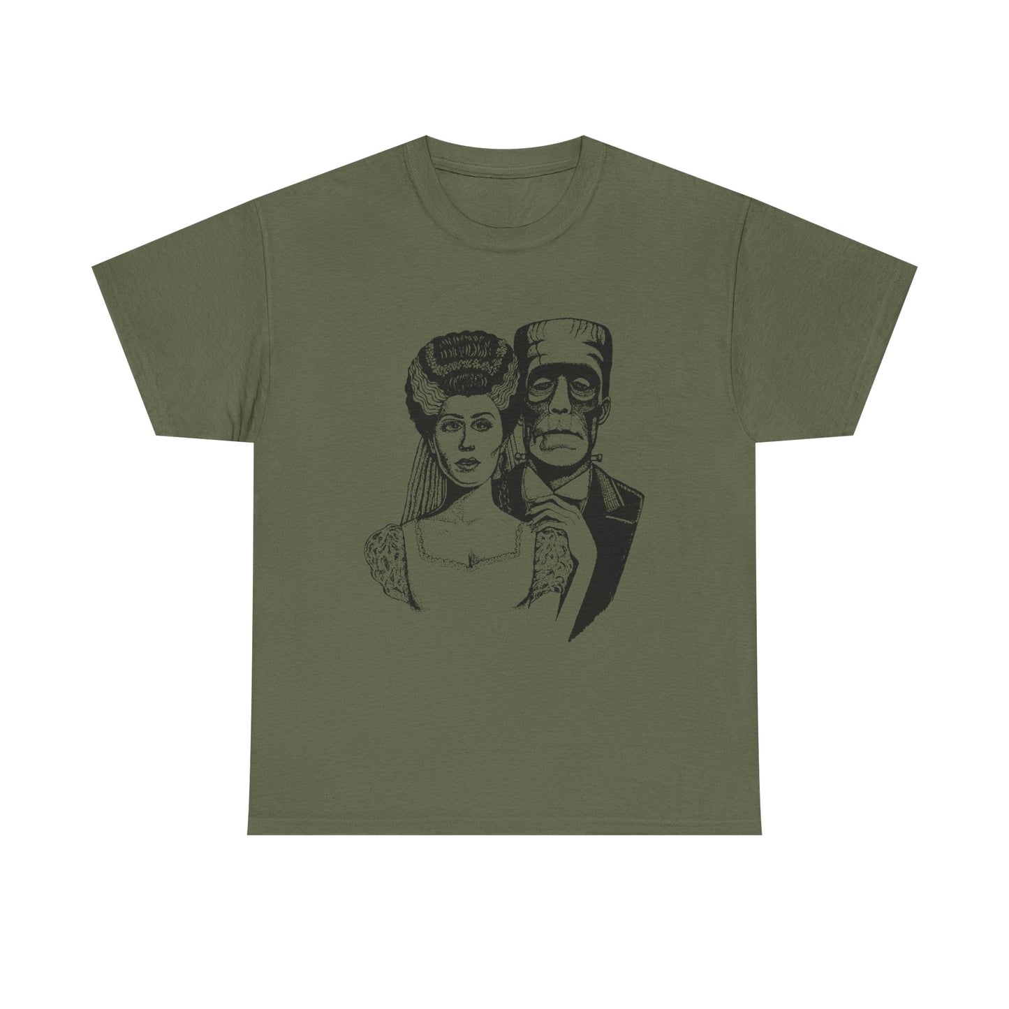 Frankenstein and Bride Unisex Heavy Cotton Tee