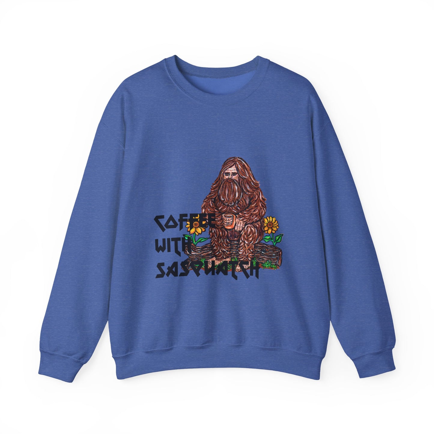 Coffee With Sasquatch Unisex Heavy Blend™ Crewneck Sweatshirt