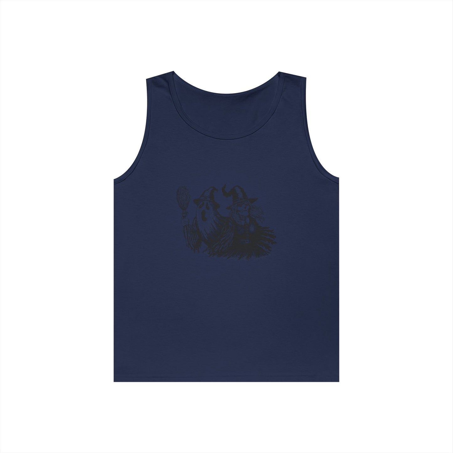 Witch and Ghost Unisex Heavy Cotton Tank Top