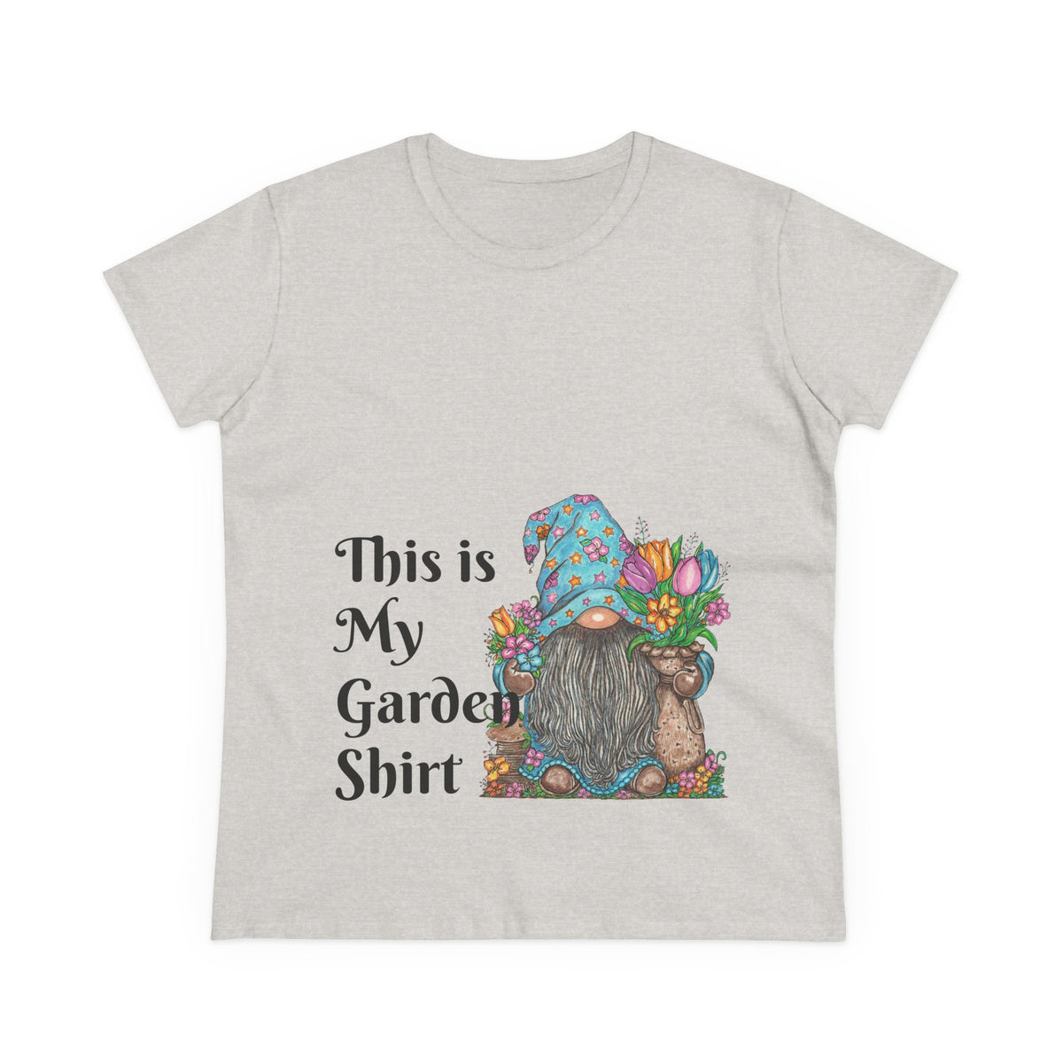 Gardening Gnome Women's Midweight Cotton Tee