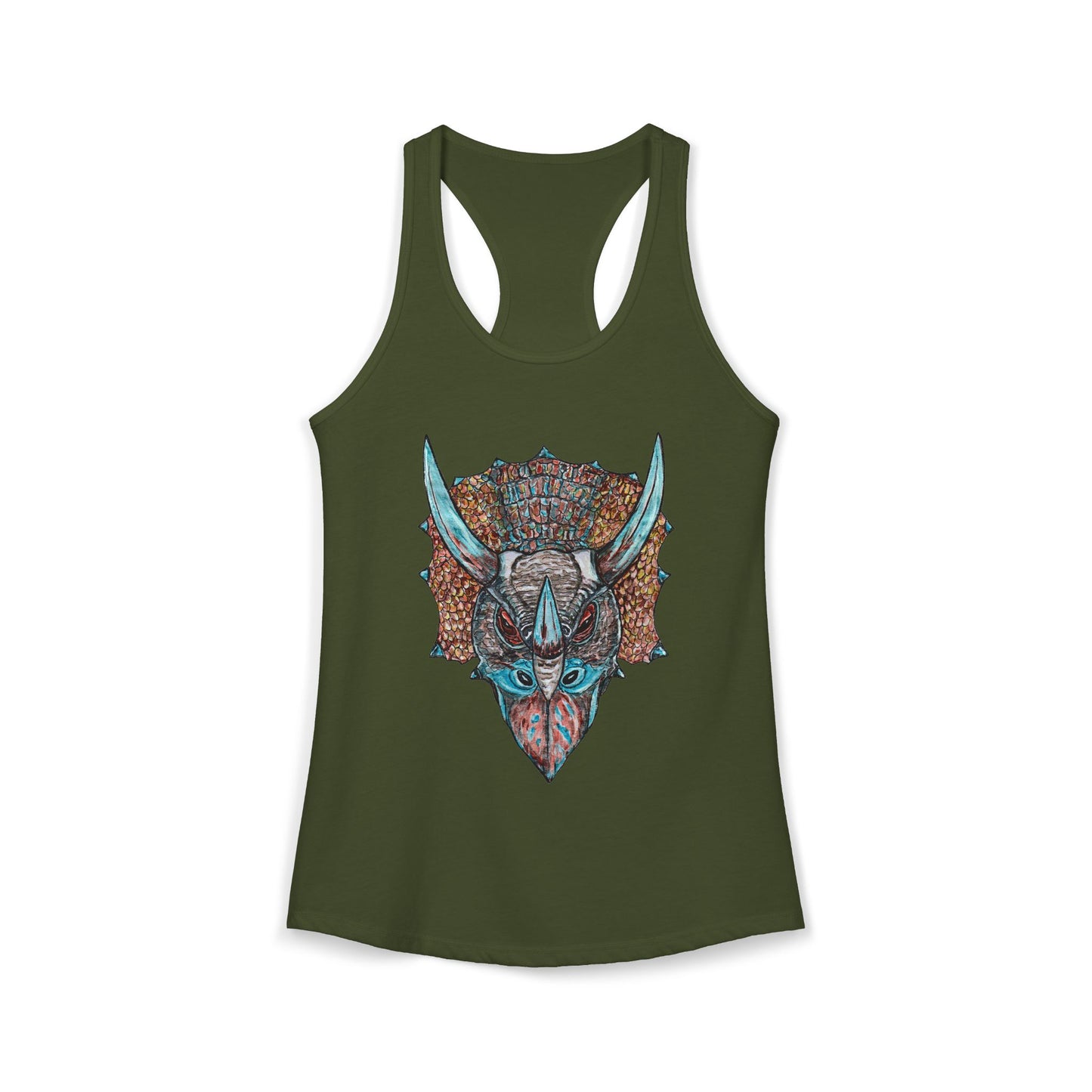 Triceratops Women's Ideal Racerback Tank