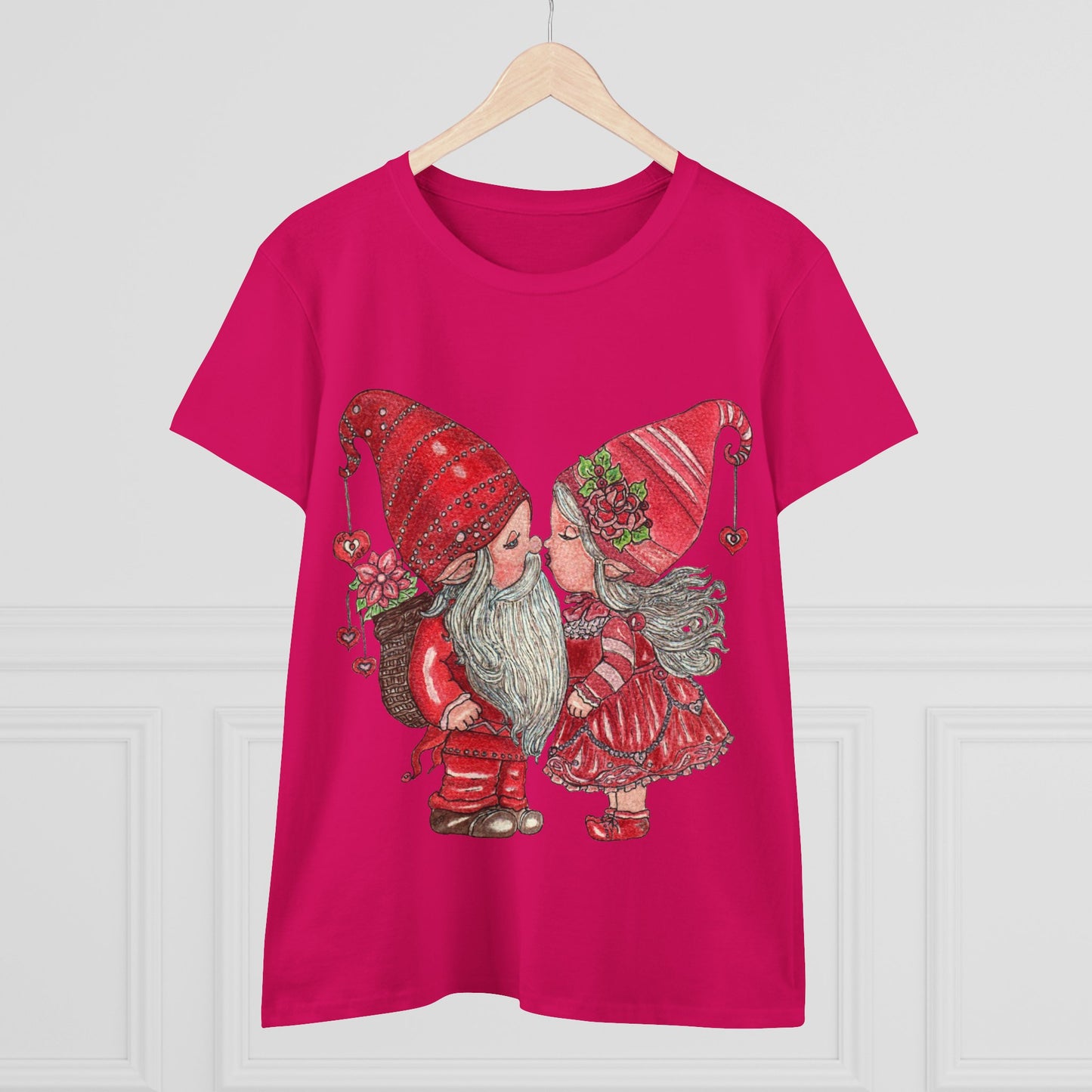 Gnome Lovers Women's Midweight Cotton Tee