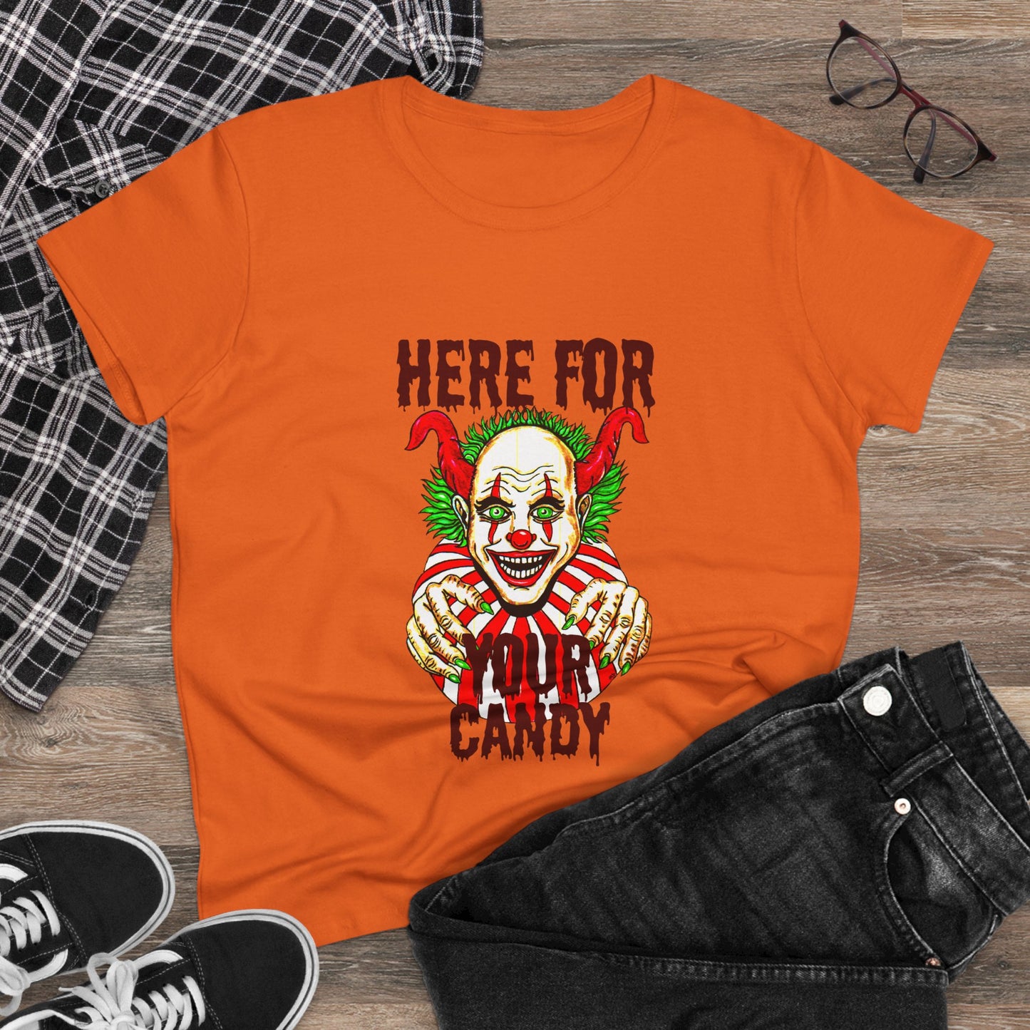 Here for Your Candy Women's Midweight Cotton Tee