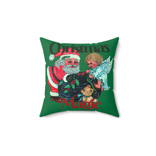 Christmas Magic Spun Polyester Square Pillow