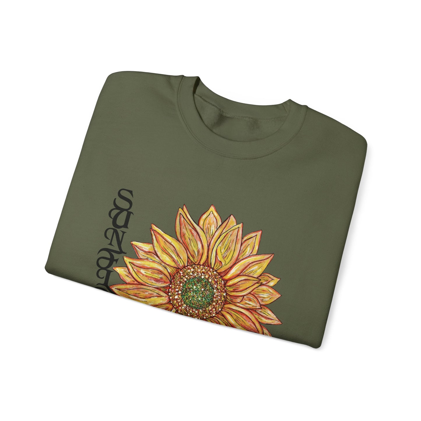 Sunflower and Happiness Unisex Heavy Blend™ Crewneck Sweatshirt