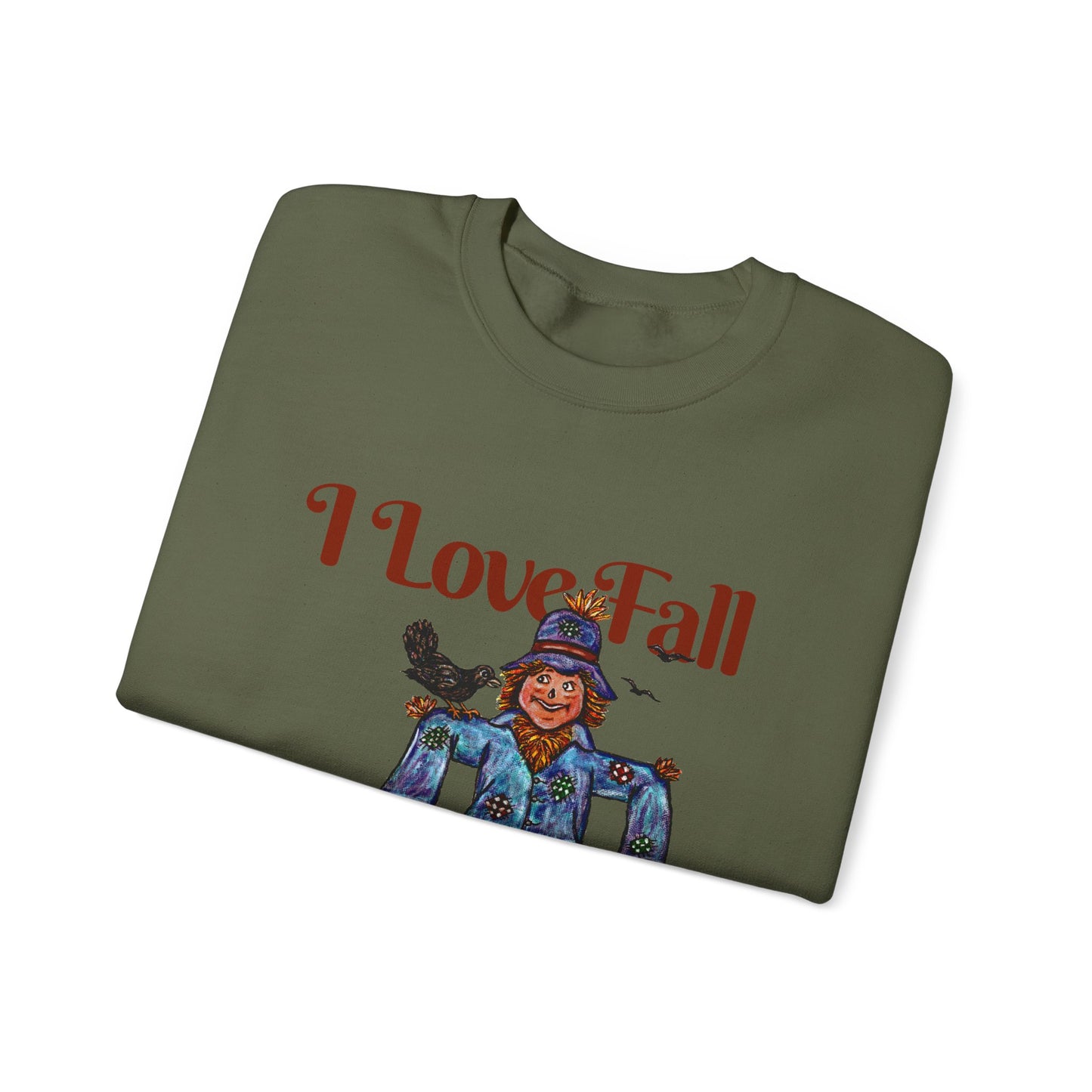 I Love Fall Most of All Unisex Heavy Blend™ Crewneck Sweatshirt