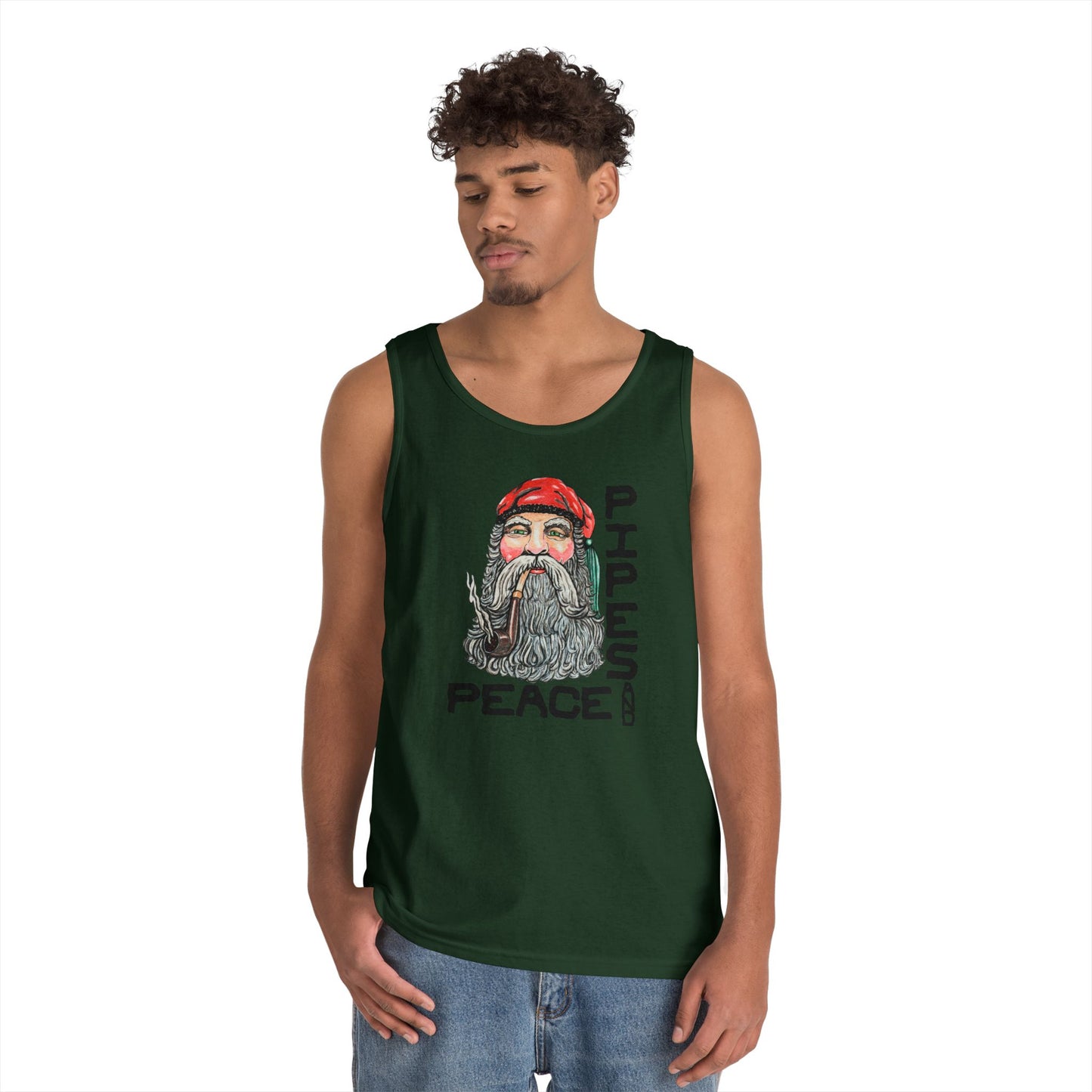 Pipes and Peace Unisex Heavy Cotton Tank Top