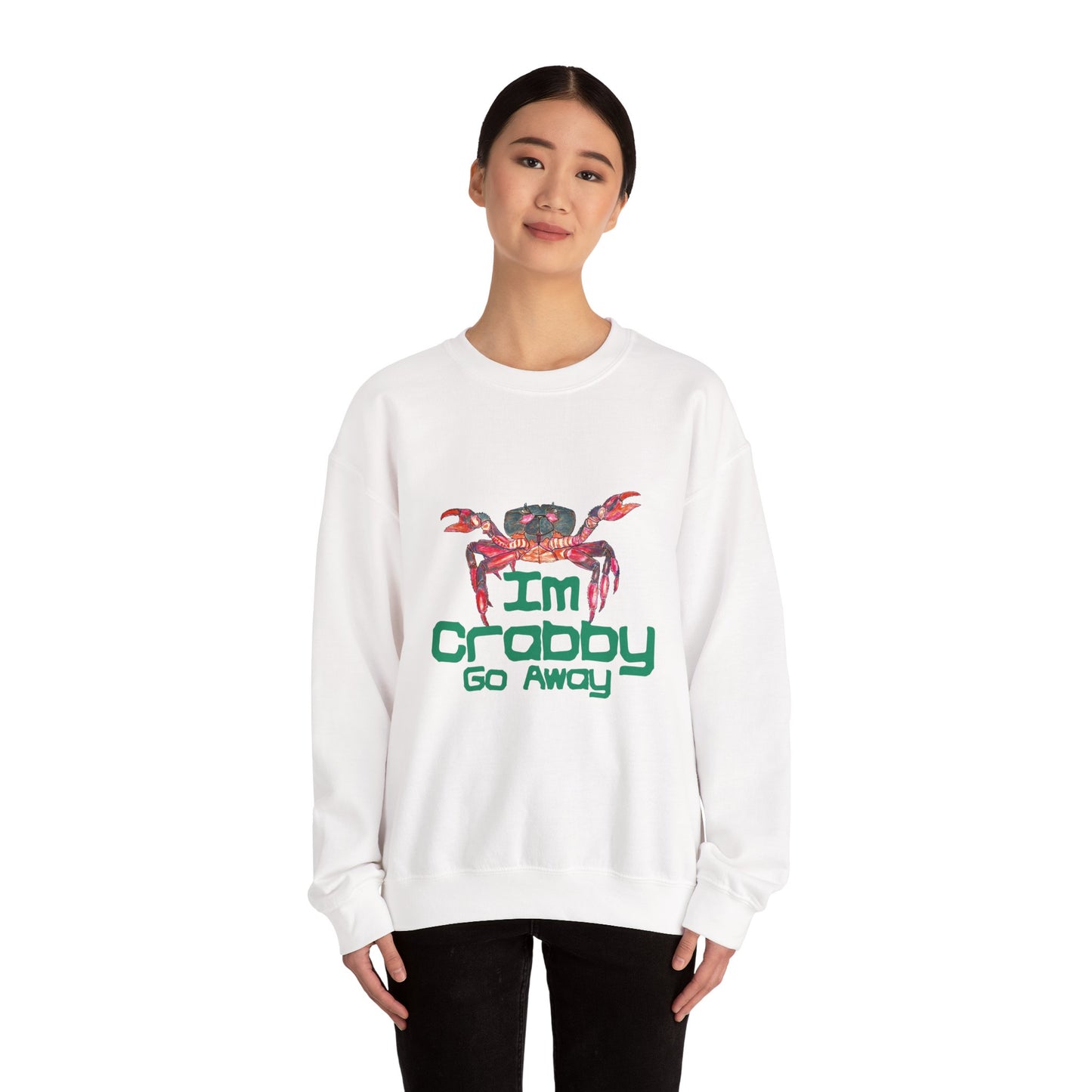 I'm Crabby Go Away Unisex Heavy Blend™ Crewneck Sweatshirt