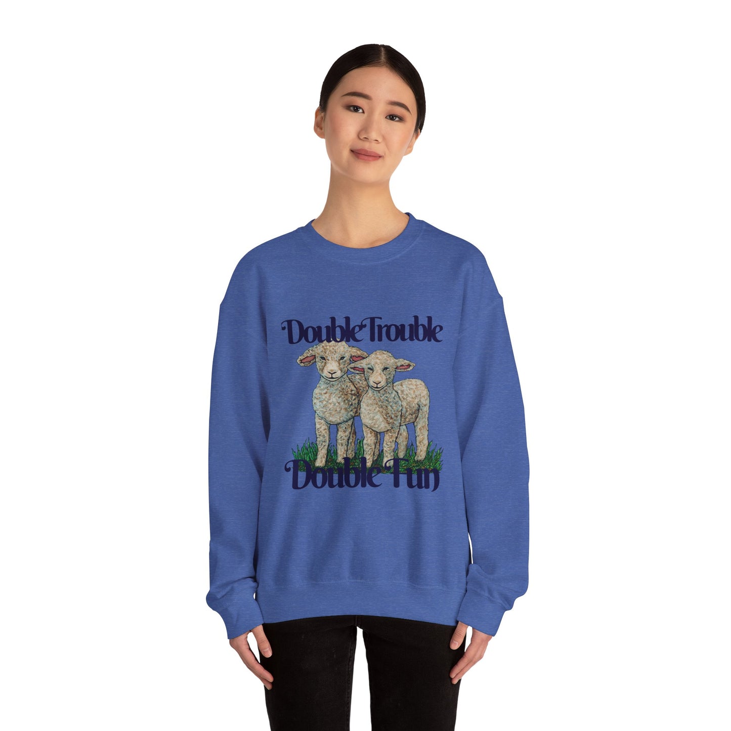 Double Trouble Double Fun Unisex Heavy Blend™ Crewneck Sweatshirt