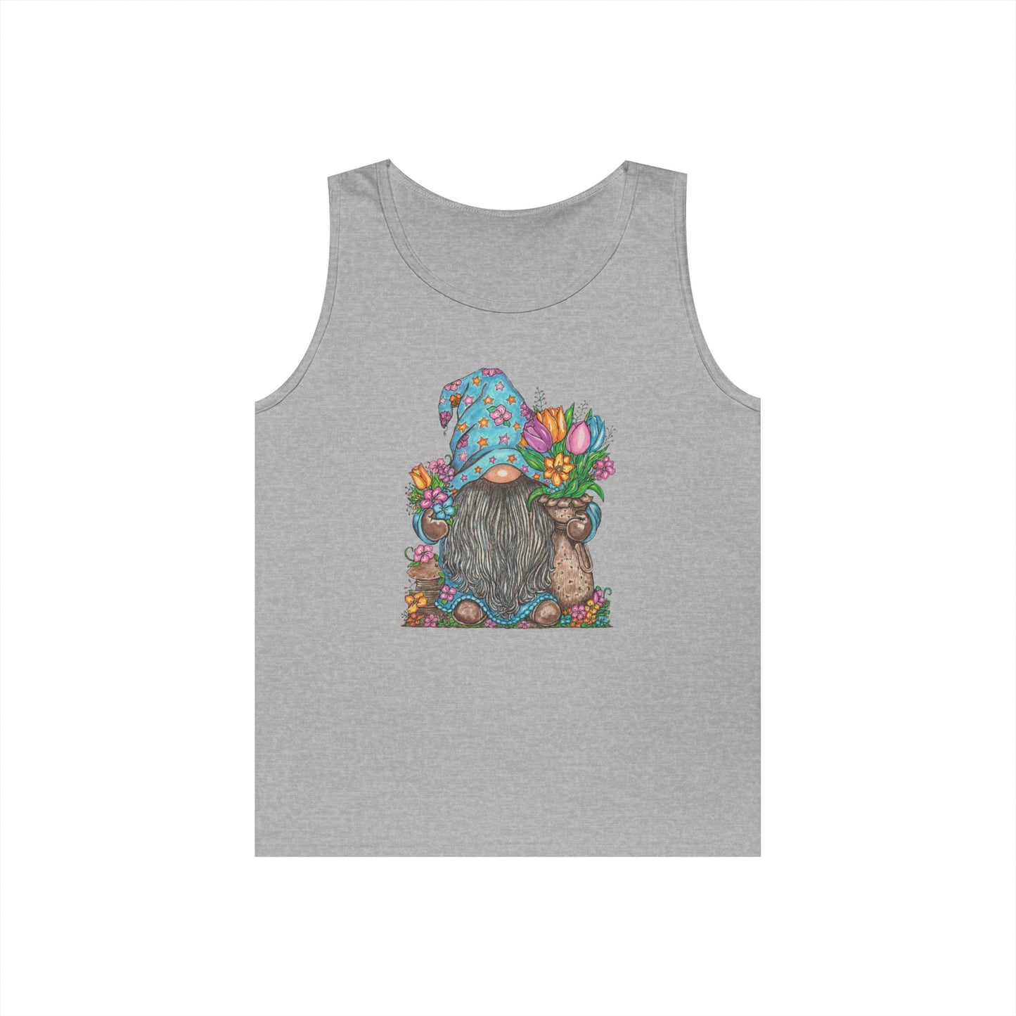 Gardening Gnome Unisex Heavy Cotton Tank Top