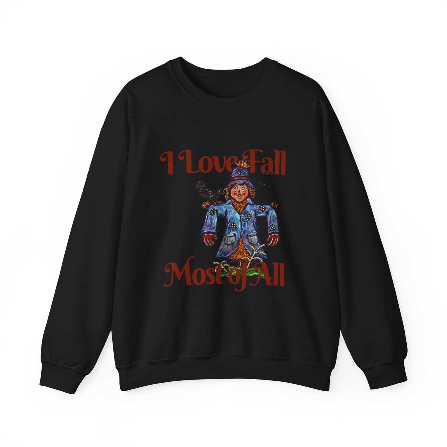 I Love Fall Most of All Unisex Heavy Blend™ Crewneck Sweatshirt