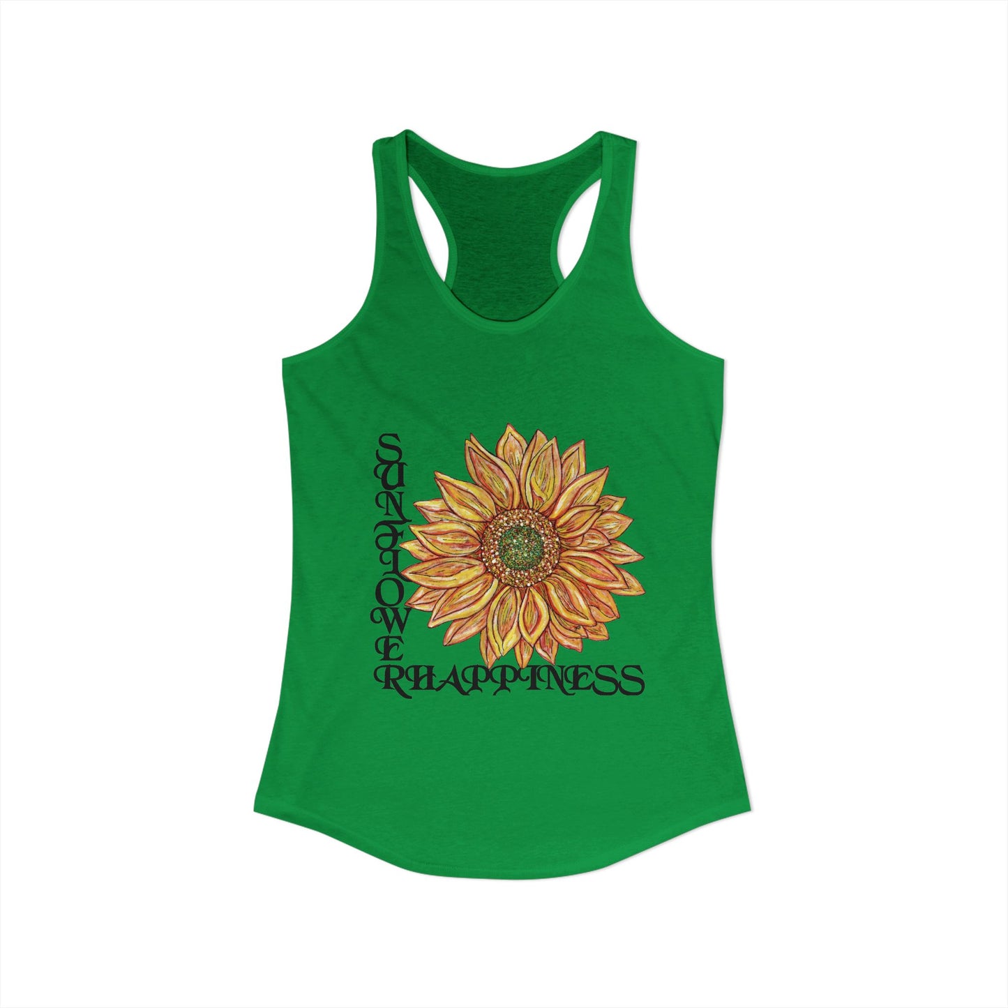 Sunflower and Happiness Women's Ideal Racerback Tank