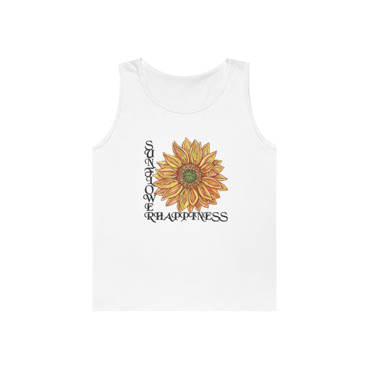 Sunflowers and Happiness Unisex Heavy Cotton Tank Top