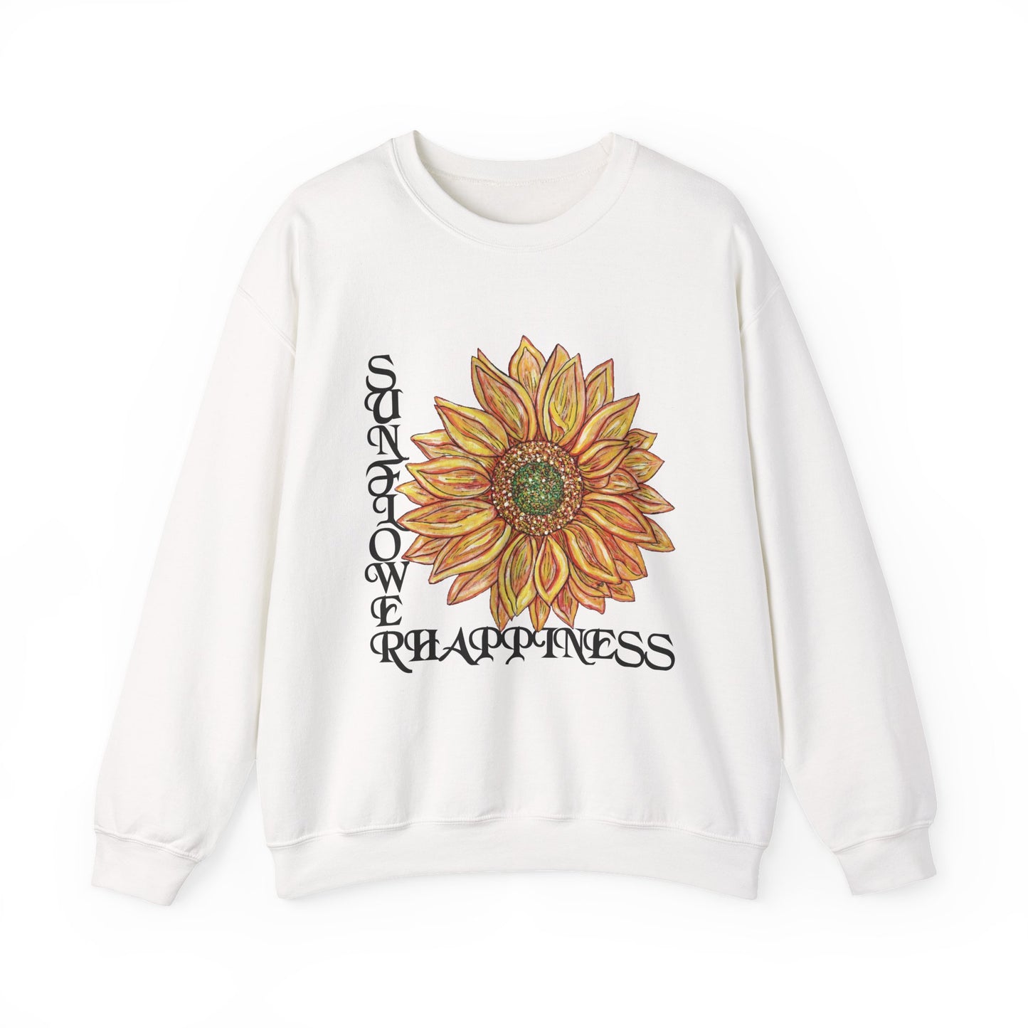 Sunflower and Happiness Unisex Heavy Blend™ Crewneck Sweatshirt